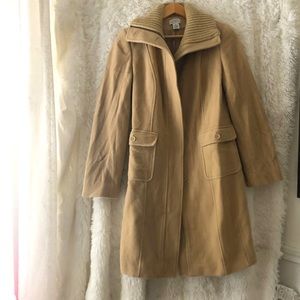 Ann Taylor Loft Tan Coat Size 4 EUC